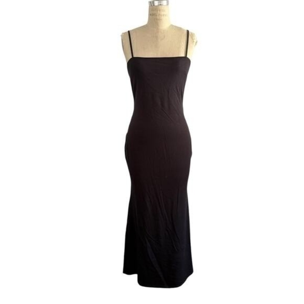NEW Skin Black Maxi Dress Day to Night Size Large Bodycon Shaping Slimming